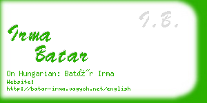 irma batar business card